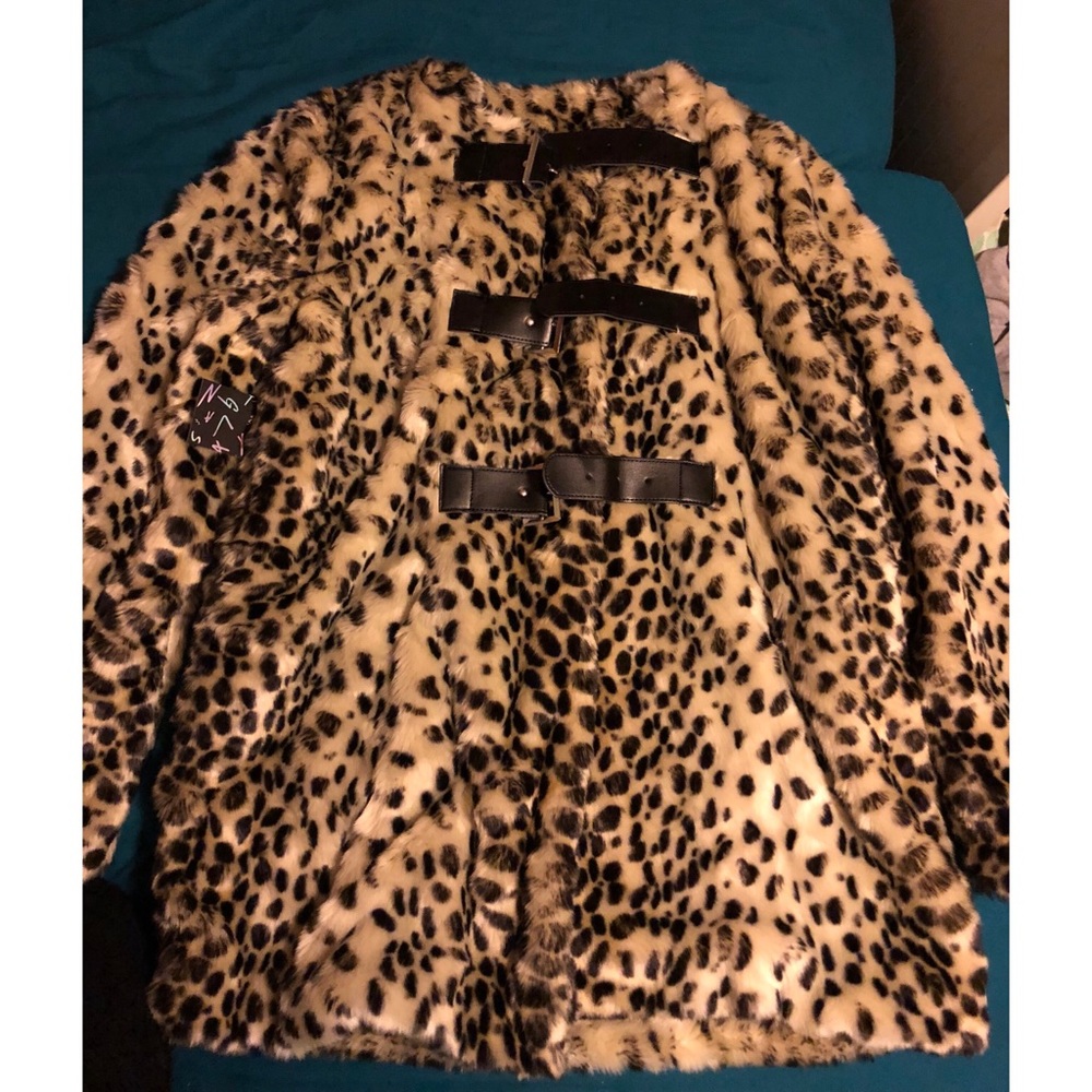 Nasty Gal faux fur belted Coat